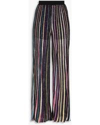 Missoni - Metallic Sequined Crochet-knit Wide-leg Pants - Lyst