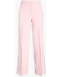 Boutique Moschino - Crepe Straight-leg Pants - Lyst