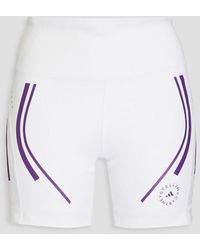 adidas By Stella McCartney - Logo-print Stretch-jersey Shorts - Lyst