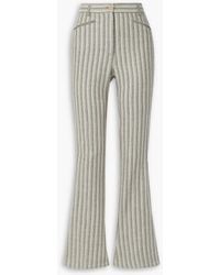 Acne Studios - Striped Wool And Cotton-blend Flared Pants - Lyst