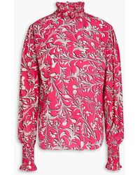 Isabel Marant - Yoshi Printed Crepe De Chine Top - Lyst