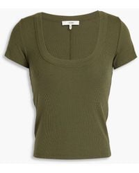 FRAME - T-shirt aus stretch-jersey aus einer gerippten modalmischung - Lyst