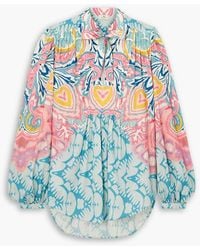 Etro - Printed Cotton And Silk-blend Blouse - Lyst