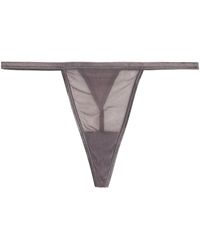 Cosabella Soiré Confidence Stretch-mesh Low-rise Thong - Grey