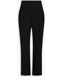 RED Valentino - Pleated Twill Tapered Pants - Lyst