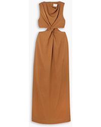 Bondi Born - Ravenna midikleid aus lenzingTM ecoveroTM mit cut-outs und twist-detail - Lyst