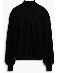 Alberta Ferretti - Open-knit Mohair-blend Sweater - Lyst