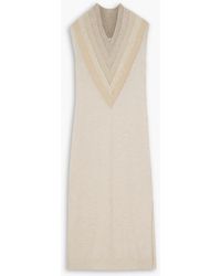 Christopher Esber - Layered Striped Wool And Cashmere-blend Maxi Dress - Lyst