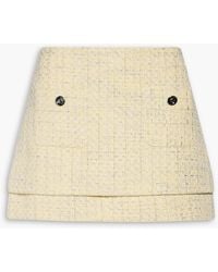 Maje - Metallic Cotton-Blend Tweed Mini Skirt - Lyst