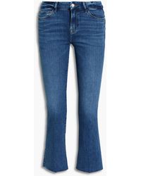 FRAME - Le Crop Mini Boot Mid-rise Kick-flare Jeans - Lyst