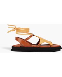 Zimmermann - Topstitched Leather Sandals - Lyst