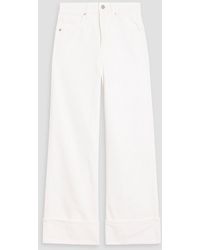 Veronica Beard - Taylor Cropped High-Rise Wide-Leg Jeans - Lyst