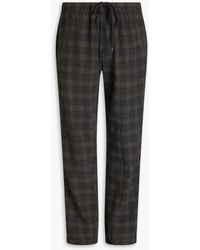 James Perse - Checked Stretch-cotton Twill Pants - Lyst
