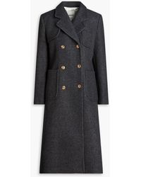 Sandro - Brushed Wool-blend Twill Coat - Lyst