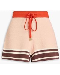Zimmermann - Striped Cotton-Blend Shorts - Lyst