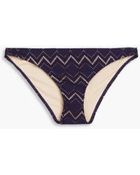 Zimmermann - Pointelle-knit Low-rise Bikini Briefs - Lyst