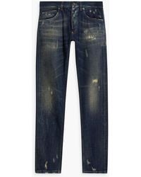 Dolce & Gabbana - Skinny-fit Distressed Denim Jeans - Lyst