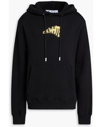 Off-White c/o Virgil Abloh - Printed French Cotton-Terry Hoodie - Lyst