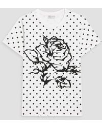 RED Valentino - Printed Cotton-jersey T-shirt - Lyst
