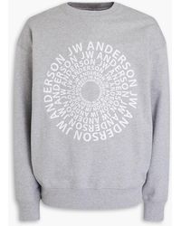 JW Anderson - Sweatshirt aus baumwollfrottee mit stickereien - Lyst