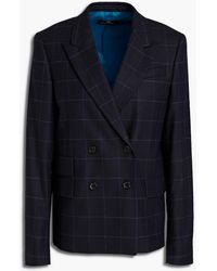 PS by Paul Smith Checked Woven Blazer - Blue