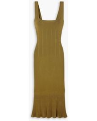 Galvan London - Atalanta Ribbed-knit Midi Dress - Lyst