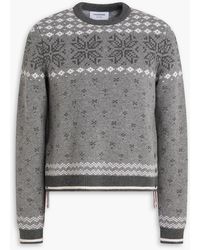 Thom Browne - Jacquard-Knit Wool Sweater - Lyst