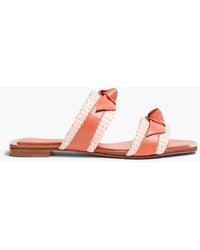 Alexandre Birman - Clarita Knotted Leather And Straw Sandals - Lyst