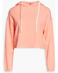 Monrow - Cropped French Terry Hoodie - Lyst