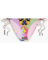 Versace - Ventagli Printed Low-rise Bikini Briefs - Lyst