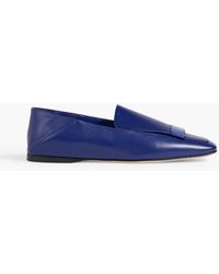 Sergio Rossi - Sr1 Leather Collapsible-heel Loafers - Lyst