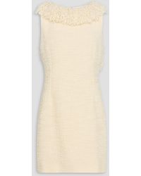 LIBEROWE - Fringed Wool-Blend Bouclé-Tweed Mini Dress - Lyst