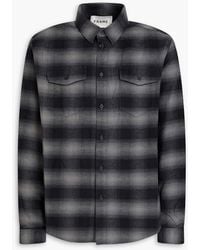 FRAME - Checked Cotton-flannel Shirt - Lyst