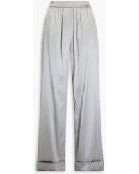 Dolce & Gabbana - Kim Silk-blend Satin Wide-leg Pants - Lyst