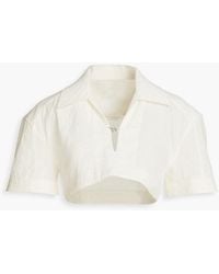 Jacquemus - Bebi Cropped Hemp And Cotton-blend Shirt - Lyst