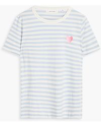 Chinti & Parker - Embroidered Striped Cotton-jersey T-shirt - Lyst