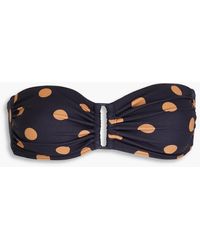 Zimmermann - Bandeau-bikini-oberteil mit cut-outs und polka-dots - Lyst