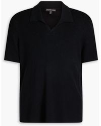James Perse - Ribbed Linen-blend Polo Shirt - Lyst
