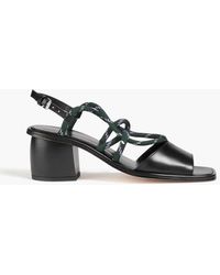 Paul Smith - Raven Leather And Cord Slingback Sandals - Lyst