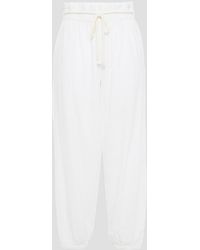 Onia - Cropped Crinkled Cotton-gauze Tapered Pants - Lyst