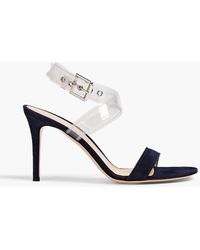 Gianvito Rossi - Terry Pvc-trimmed Suede Sandals - Lyst