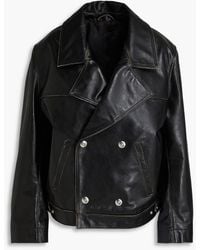 Victoria Beckham - Oversized Leather Jacket - Lyst