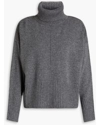 N.Peal Cashmere - Bead-embellished Mélange Cashmere Turtleneck Sweater - Lyst