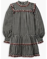 Ulla Johnson - Elm Ruffled Checked Cotton-poplin Mini Dress - Lyst