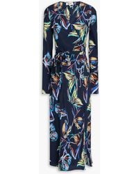 Diane von Furstenberg - Tilly Printed Silk-blend Midi Wrap Dress - Lyst