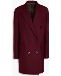 Theory - Double-breasted Wool-blend Twill Coat - Lyst
