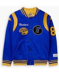 Paul Smith - Logo-Embroidered Appliquéd Leather-Trimmed Wool-Blend Felt Varsity Jacket - Lyst