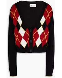 RED Valentino - Jacquard-knit Cardigan - Lyst