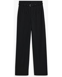 RED Valentino - Belted Grain De Poudre Straight-leg Pants - Lyst
