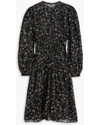 Isabel Marant - Marili minikleid aus baumwoll-voile mit floralem print und raffungen - Lyst